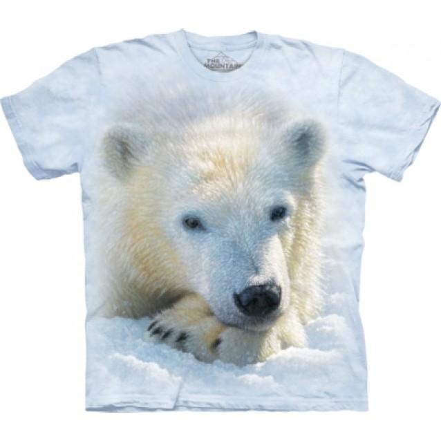 Polar Bear Cub - T Shirt The Mountain Polar Bear Cub - T Shirt The Mountain