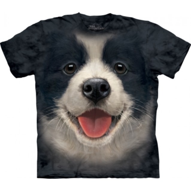 Border Collie Puppy Face - Dogs T Shirt by the Mountain Border Collie Puppy Face - Dogs T Shirt by the Mountain