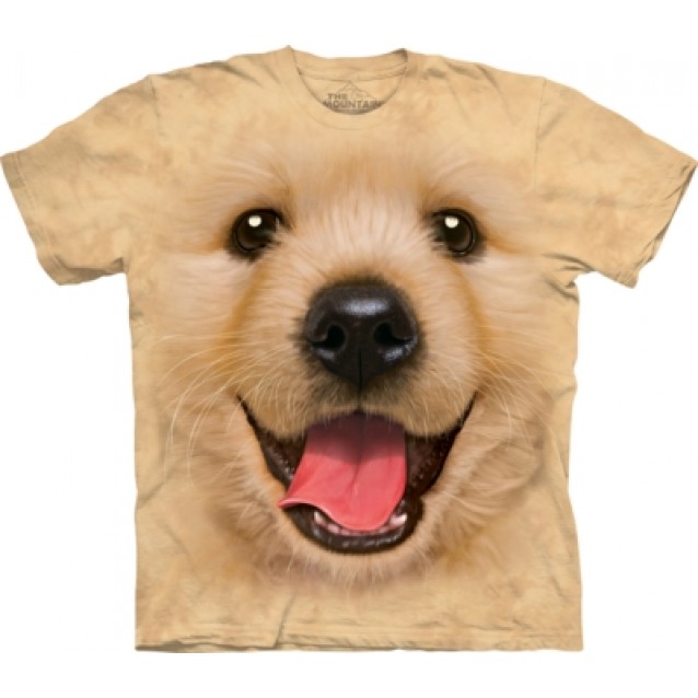 Golden Retriever Puppy Face - Dogs T Shirt by the Mountain