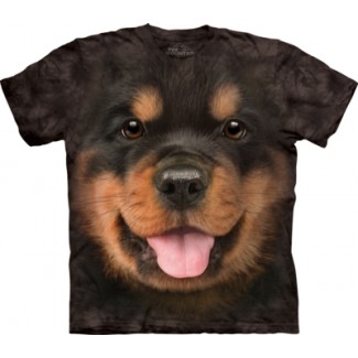 Rottweiler Puppy Face - Dogs T Shirt by the Mountain