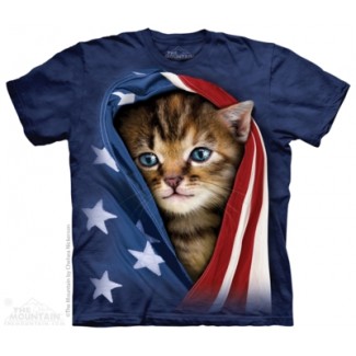 Patriotic Kitten - T Shirt The Mountain
