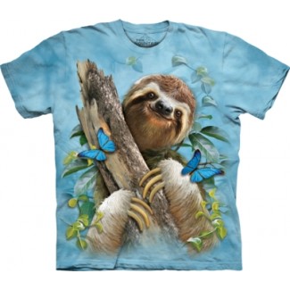 Sloth & Butterflies - T Shirt The Mountain