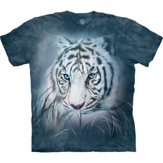 Дамска тениска с тъжен бял тигър