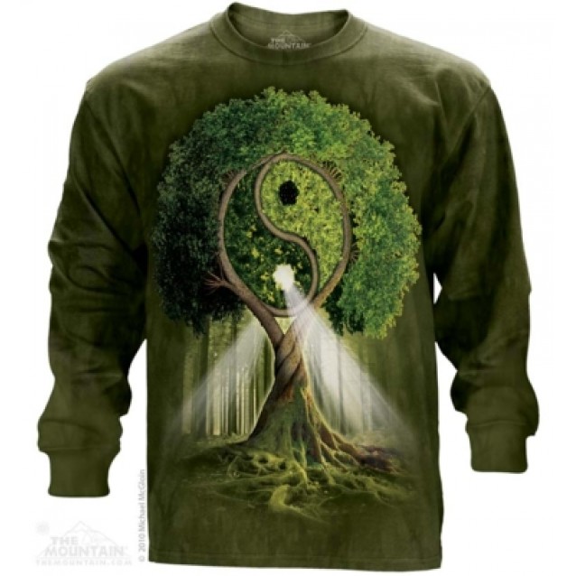 Yin Yang Tree - Long Sleeve T Shirt The Mountain Yin Yang Tree - Long Sleeve T Shirt The Mountain