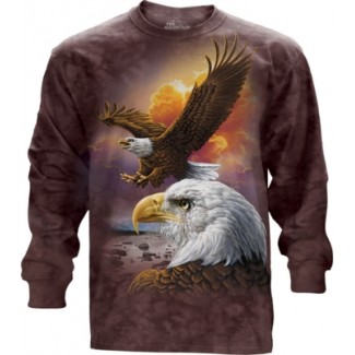  Eagle And Clouds - Long Sleeve T Shirt The Mountain