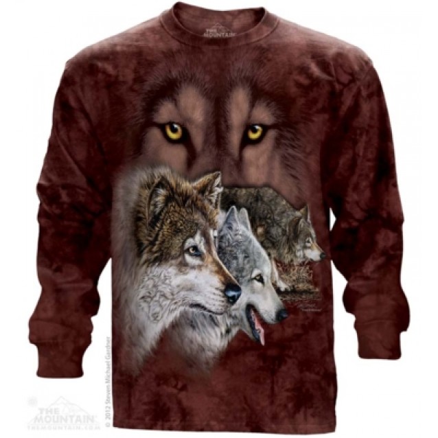 Find 9 Wolves - Long Sleeve T Shirt The Mountain