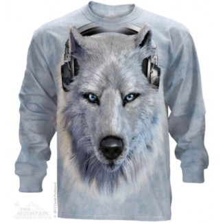 White Wolf DJ - Long Sleeve T Shirt The Mountain