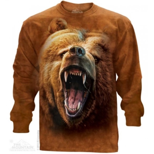 Grizzly Growl - Long Sleeve T Shirt The Mountain Grizzly Growl - Long Sleeve T Shirt The Mountain