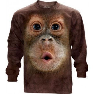 Big Face Baby Orangutan - Long Sleeve T Shirt The Mountain