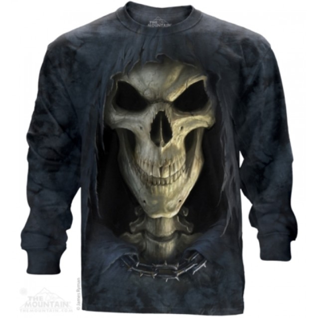 Big Face Death - Long Sleeve T Shirt The Mountain Big Face Death - Long Sleeve T Shirt The Mountain