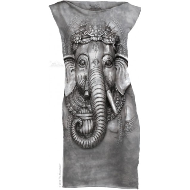 Big Face Ganesh - Womens Mini Dress The Mountain Big Face Ganesh - Womens Mini Dress The Mountain