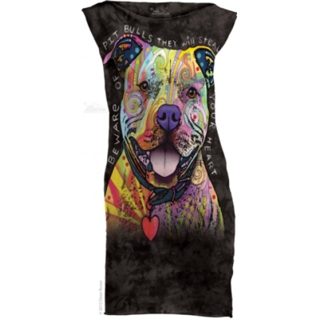 Beware of Pit Bulls - Womens Mini Dress The Mountain Beware of Pit Bulls - Womens Mini Dress The Mountain