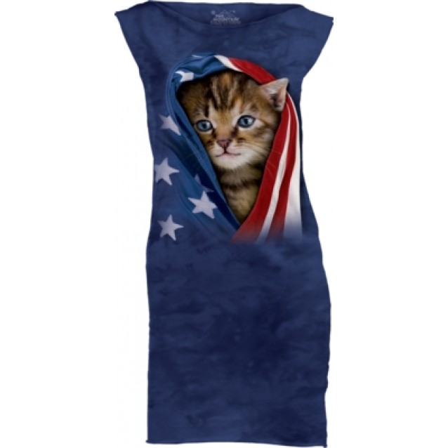 Patriotic Kitten Mini Dress The Mountain Patriotic Kitten Mini Dress The Mountain