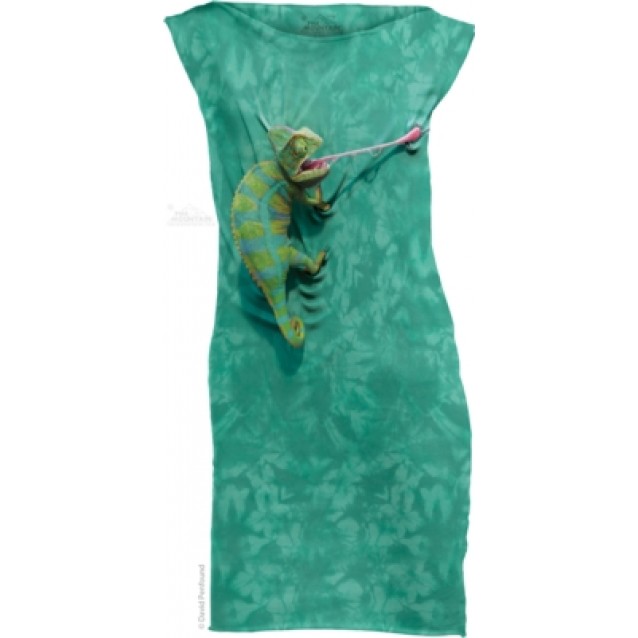 Climbing Chamelion - Womens Mini Dress The Mountain Climbing Chamelion - Womens Mini Dress The Mountain