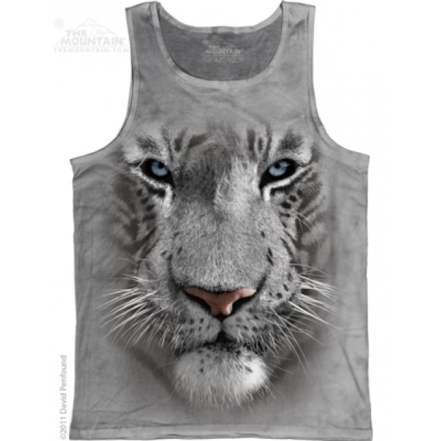 White Tiger Face - Tank Top The Mountain