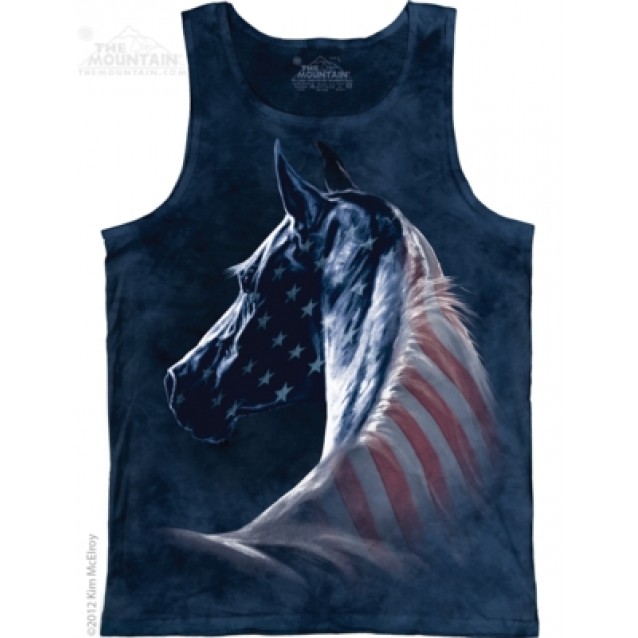 Patriotic Horse - Tank Top The Mountain