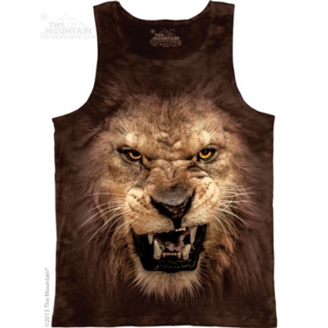 Big Face Roaring Lion - Tank Top The Mountain Big Face Roaring Lion - Tank Top The Mountain
