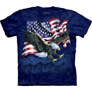 Тениска с белоглав орел - USA Shirt Mountain