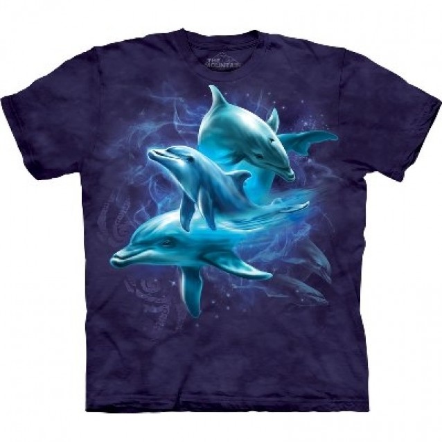 Dolphin Collage - Sealife T Shirt by the Mountain