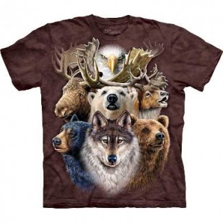 Дамска тениска Колаж Северни животни
