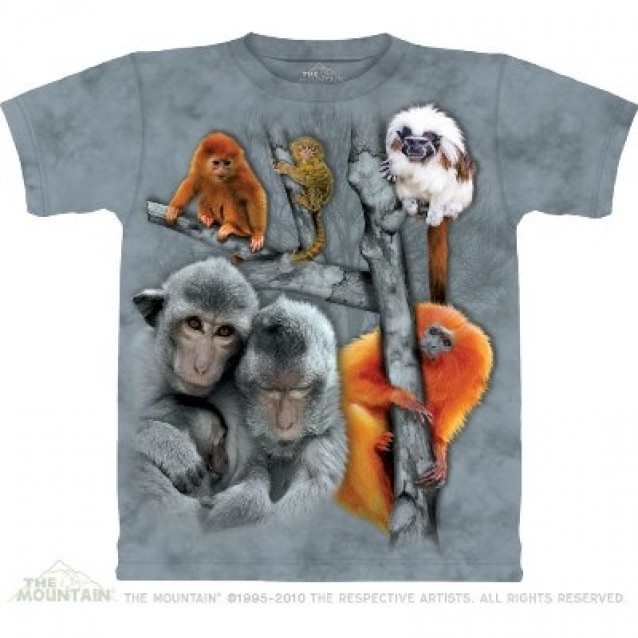 Monkey Collage - Zoo Animals T Shirt by the Mountain