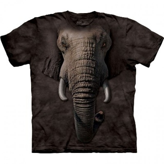 Elephant Face Zoo Animals T Shirt - The Mountain