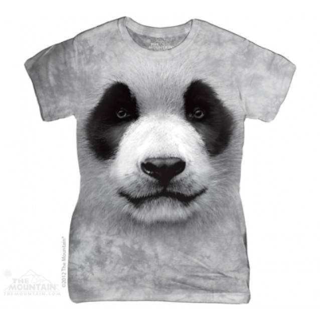 Big Face Panda - Ladies T Shirt The Mountain Big Face Panda - Ladies T Shirt The Mountain
