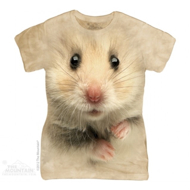 Hamster Face - Ladies T Shirt The Mountain Hamster Face - Ladies T Shirt The Mountain