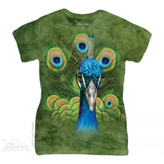  Vibrant Peacock - Ladies T Shirt The Mountain
