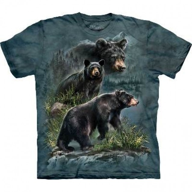 Мъжка тениска с три Черни мечки  The Mountain