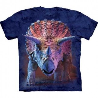 Charging Triceratops - Dinosaurs T Shirt by the Mountain