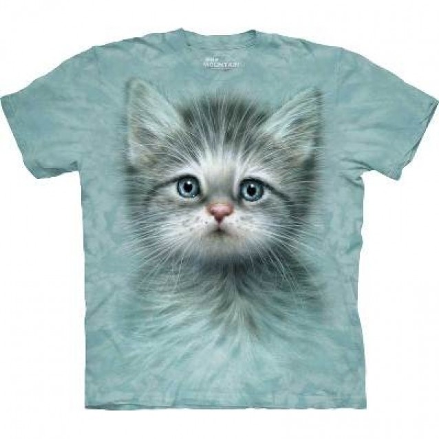 Дамска тениска с котенце със сини очи